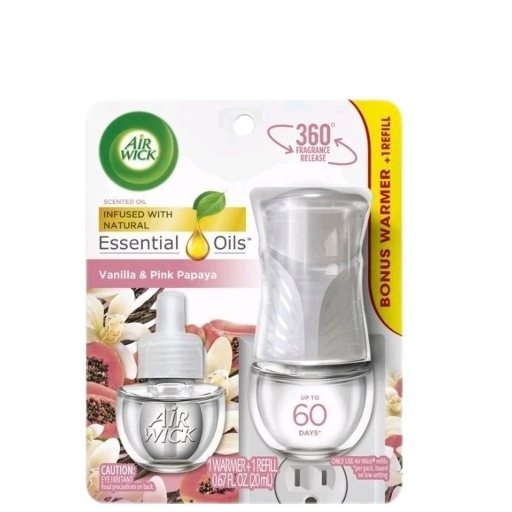 Air Wick Air Freshener Warmer Oils Vanilla & Pink Papaya-NEW!! #1233
